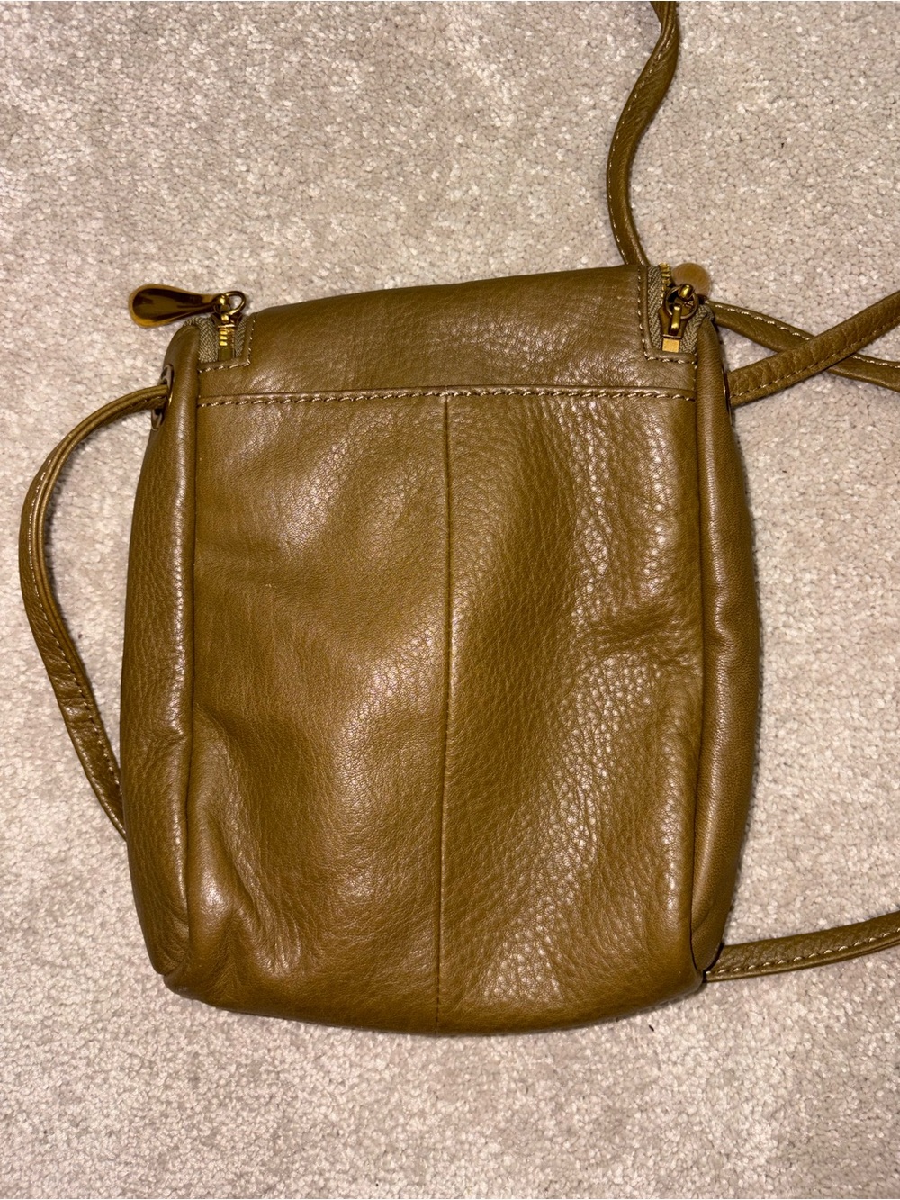 HOBO Olive Brown Pebbled Leather Crossbody Bag - Picture 5 of 5